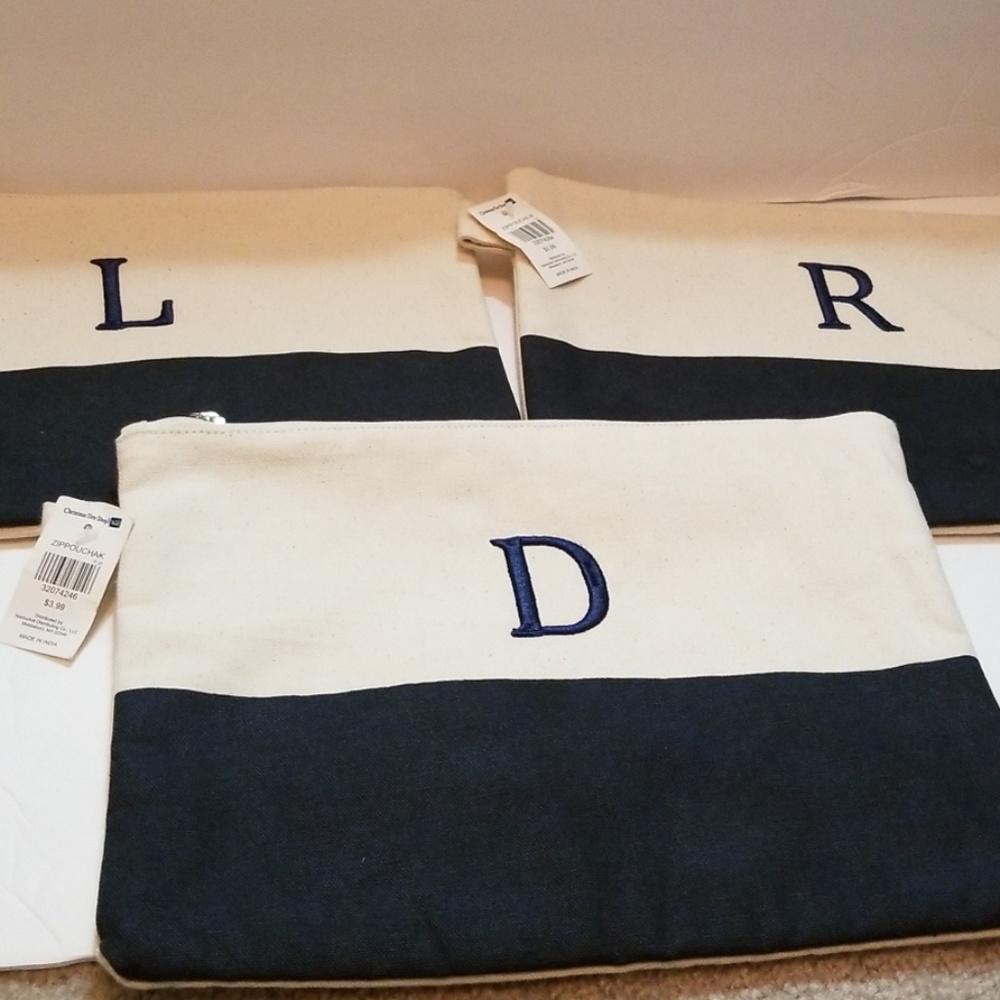 Monogram cosmetic lingerie bag D or  L or R